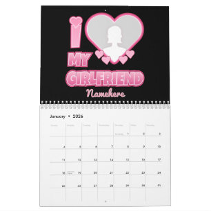 Custom I Love My Vriendin – Foto en naam toevoegen Kalender