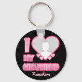 Custom I Love My Vriendin – Foto en naam toevoegen Sleutelhanger (Achterkant)