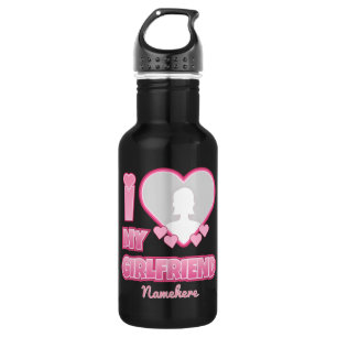 Custom I Love My Vriendin – Foto en naam toevoegen Waterfles