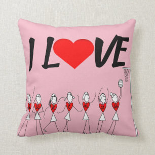 Custom I Love Netball Kussen