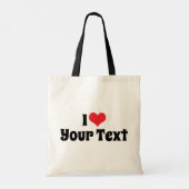 Custom I Love Red Heart Voeg je aangepaste tekst t Tote Bag (Achterkant)