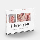 Custom I Love You Dad Bloc photo (Gauche)