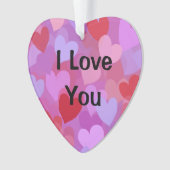 Custom I Love You Modern Typography Heart (devant)