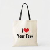 Custom Ik hou van Canvas tassen (Voorkant)