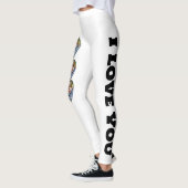 Custom Ik hou van je Leggings | Romantisch hartont (Links)