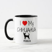 Custom Ik hou van mijn Chihuahua Mok (Links)