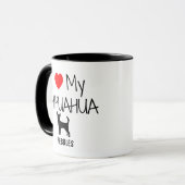 Custom Ik hou van mijn Chihuahua Mok (Voorkant links)