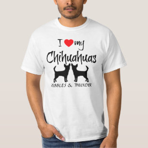 Custom Ik hou van mijn Chihuahuas T-shirt