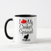 Custom Ik hou van mijn Cocker Spaniel Mok (Links)