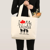 Custom Ik hou van mijn drie Visslas tas (Voorkant (product))