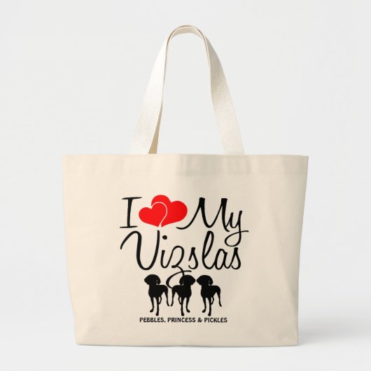 Custom Ik hou van mijn drie Visslas tas (Voorkant)