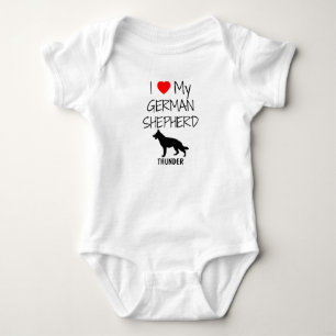 Custom Ik hou van mijn Duitse herder Romper
