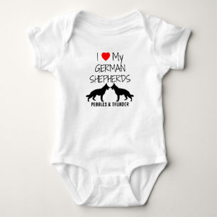 Custom Ik hou van mijn Duitse herders Romper