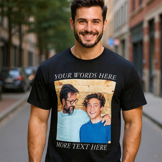 Custom Image and Text Tee, Create Your Own  T-shirt