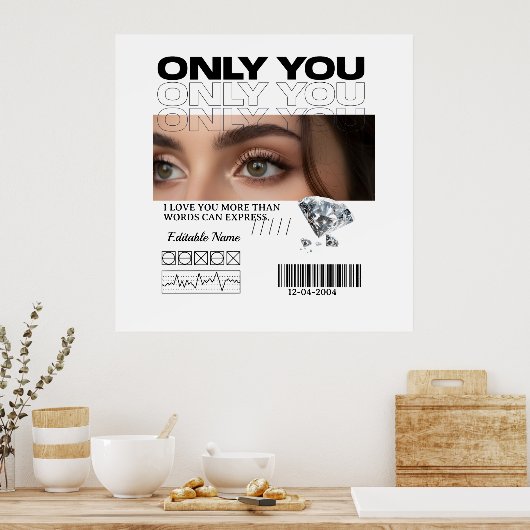 Custom Image, name & Text | Personalized Poster (Keuken)