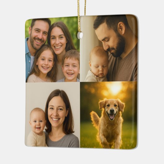 Custom Image Text Keramisch Ornament (Links)