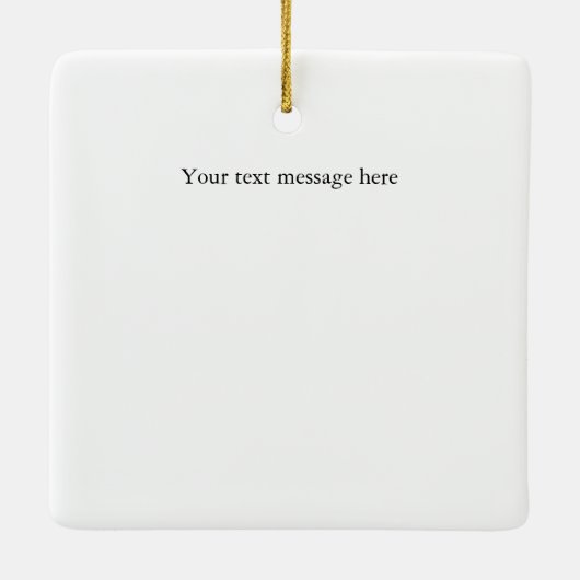 Custom Image Text Keramisch Ornament (Achterkant)