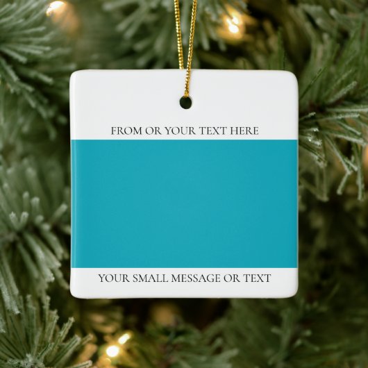 Custom Image Text Keramisch Ornament (Boom)