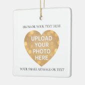 Custom Image Text Keramisch Ornament (Links)