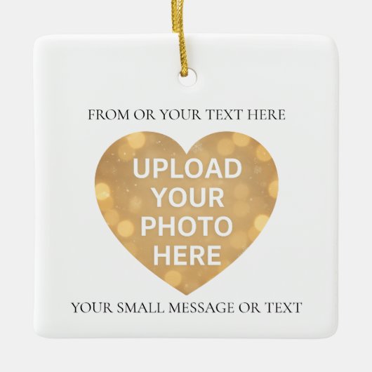 Custom Image Text Keramisch Ornament (Voorkant)