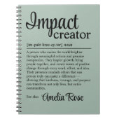 Custom Impact Creator Definition Appreciation Notitieboek (Voorkant)