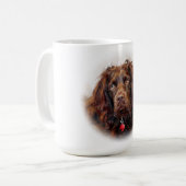 Custom Impressionist Boykin Spaniel Portrait Mug (Devant gauche)