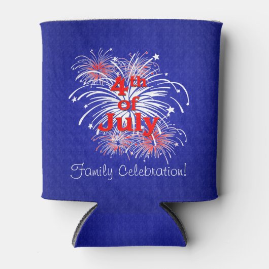 Custom Independence Day Fireworks Display Blikjeskoeler (Voorkant)