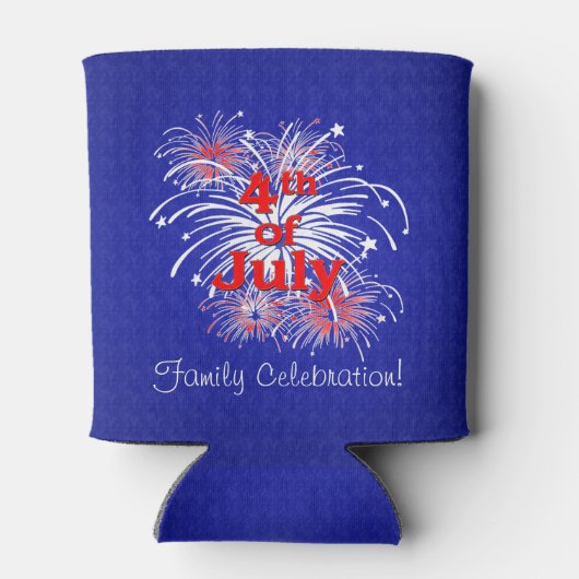 Custom Independence Day Fireworks Display Blikjeskoeler (Achterkant)