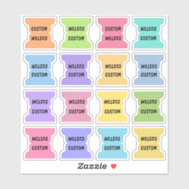 Custom Index Tabs Page Dividers Multicolor Folded Sticker