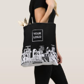 Custom Industrial Skyline Tote Bag with Logo (De près)