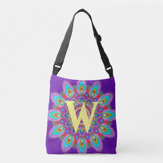Custom initiaal psychedelische Cross Body Tas paar (Voorkant)