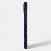 Custom Initial Large Modern Blue Lattice Rubber (Côté gauche)