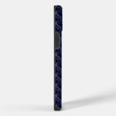 Custom Initial Large Modern Blue Lattice Rubber (Côté droit)