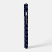 Custom Initial Large Modern Blue Lattice Rubber (Côté gauche)