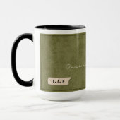 Custom Initial Moss Green Forest Storyteller Mug (Gauche)