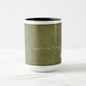 Custom Initial Moss Green Forest Storyteller Mug (Centre)