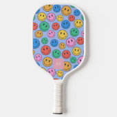 Custom Initial Smiley Face Pickleball Paddle (Achterkant)