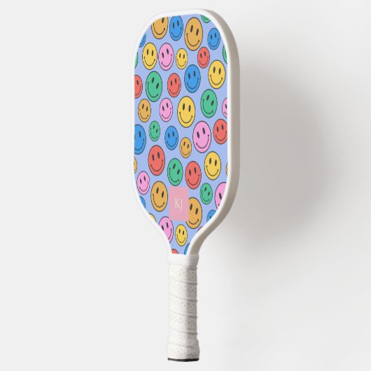 Custom Initial Smiley Face Pickleball Paddle (Links)