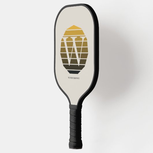 Custom Initial Sunset Circle Pickleball Paddle (Links)