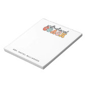 Custom Instructional Coach Educational Coach Retro Notitieblok (Gedraaid)