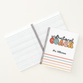 Custom Instructional Coach Educational Coach Retro Notitieboek (Binnen)