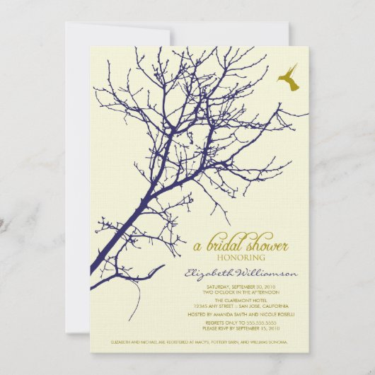 :custom: Invitation à la douche nuptiale Silhouett (Devant)