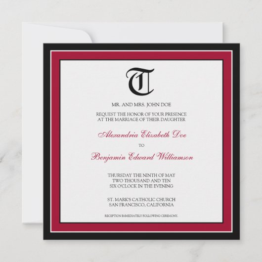 :custom: Invitation au mariage simple et élégante_ (Devant)
