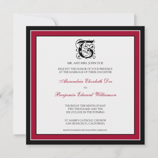:custom: Invitation au mariage simple et élégante_ (Devant)
