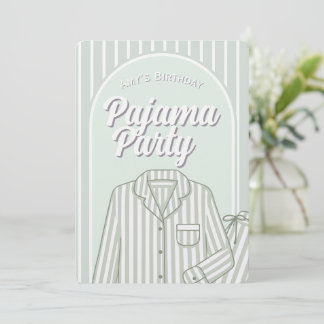 Custom Invitation - Girls Pajama Slumber Party