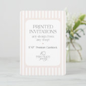 Custom Invitations - Wilde Peach Party Kaart (Staand voorkant)