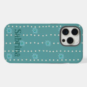 Custom iPhone Protective Case Green Floral & Dot  (Verso Horizontal)