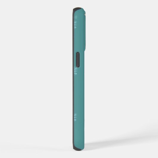 Custom iPhone Protective Case Green Floral & Dot  (Côté droit)