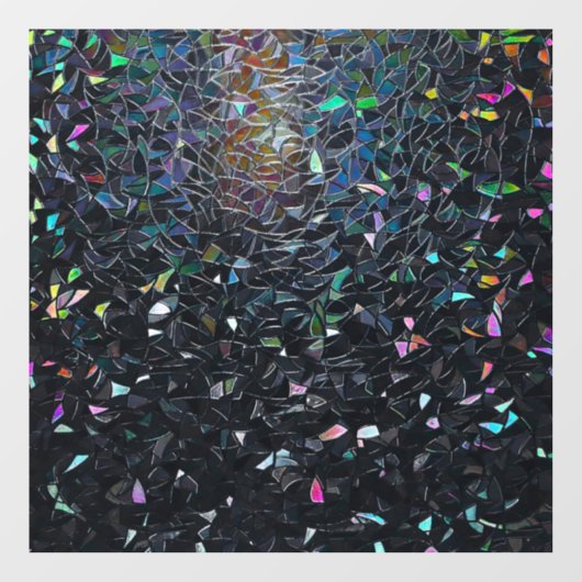 Custom Iridescent Abstract Stained Glass Pattern Raamsticker (Vel)