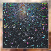 Custom Iridescent Abstract Stained Glass Pattern Raamsticker (Vel 2)